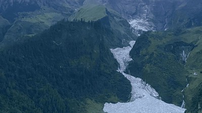 थासाङ हिउँपहिरोः थुनिएको बोक्सीखोला बग्न थाल्यो