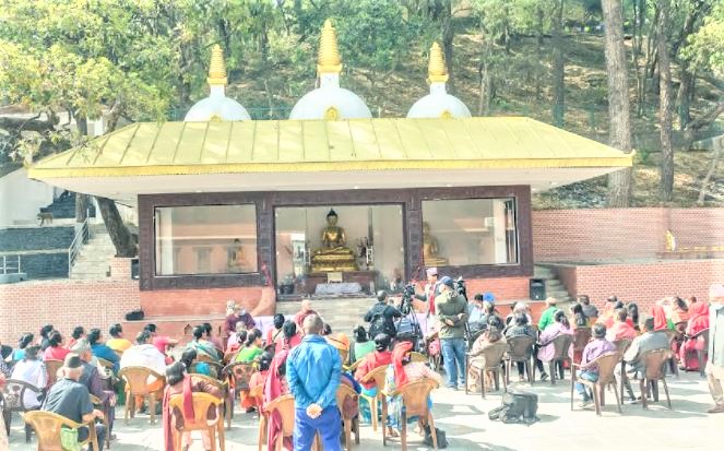 आनन्दकुटी विहारमा ७ फिट अग्लो वुद्ध मूर्ति प्रतिस्थापना